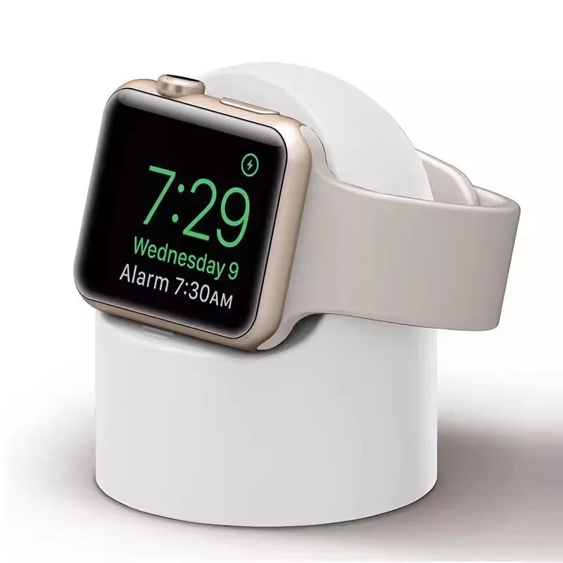 Charger Stand for Apple Watch Series 9 8 Ultra 7 6 5 SE 4 3 2 Charger Dock Station Silicone Bracket Iwatch Charging Cable Holder