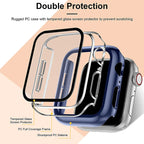 Glass+Cover for Apple Watch Case 8 7 6 SE 5 3 Iwatch Accessorie Screen Protector Apple Watch Serie 45Mm 41Mm 44Mm 40Mm 42Mm 38Mm