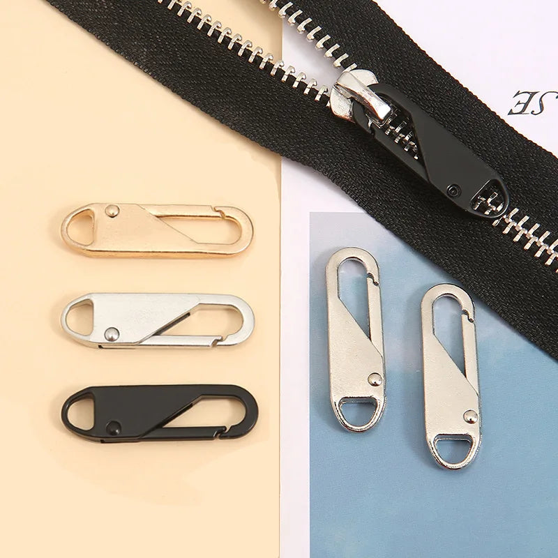 1/5/10Pcs Zipper Slider Puller Instant Repair Bag Replacement Bad Buckle Travel Suitcase Head DIY Sewing Craft