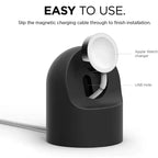 Charger Stand for Apple Watch Series 9 8 Ultra 7 6 5 SE 4 3 2 Charger Dock Station Silicone Bracket Iwatch Charging Cable Holder