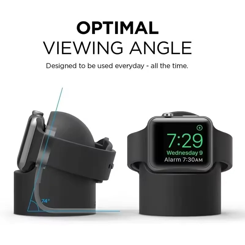 Charger Stand for Apple Watch Series 9 8 Ultra 7 6 5 SE 4 3 2 Charger Dock Station Silicone Bracket Iwatch Charging Cable Holder